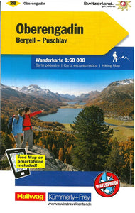 Oberengadin : Switzerland Hiking Map #28 by Kummerly + Frey