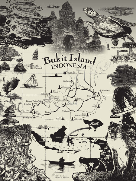 Oldstyle Bukit Island Indonesia Maps.com