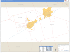 Odessa-Midland, Texas Metro Area Wall Map