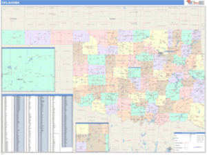 Oklahoma Business Wall Map