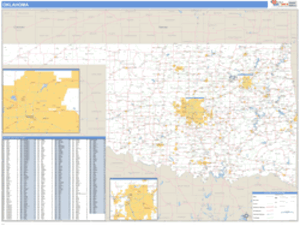 Oklahoma ZIP Code Wall Map