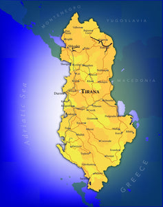 Albania Wall Map