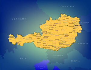 Austria Wall Map