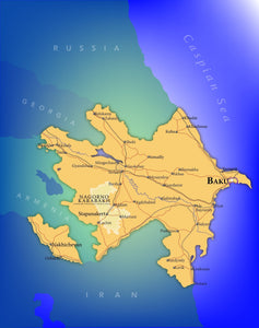 Azerbaijan Wall Map