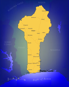 Benin Wall Map
