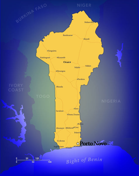 Benin Wall Map Maps.com