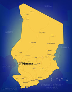 Chad Wall Map
