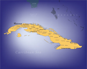 Cuba Wall Map