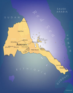 Eritrea Wall Map