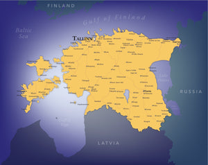 Estonia Wall Map