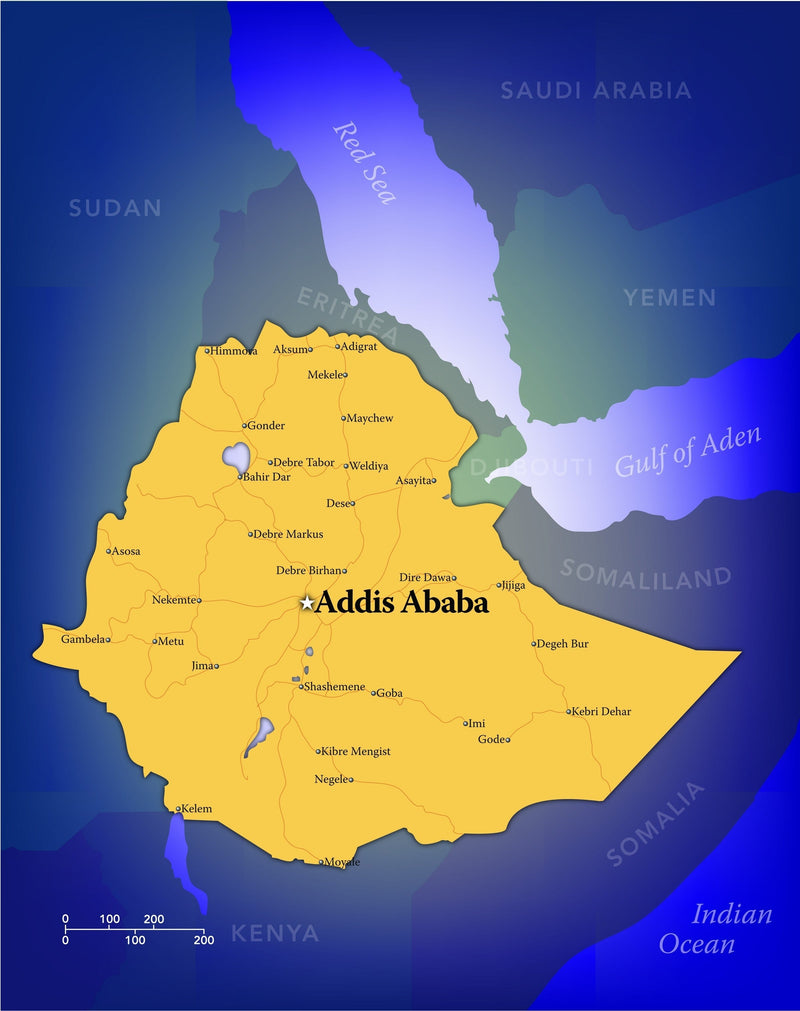Ethiopia Wall Map Maps.com