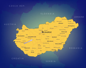 Hungary Wall Map