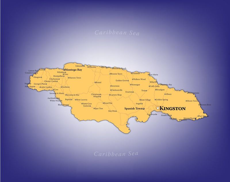 Jamaica Wall Map Maps.com