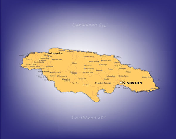 Jamaica Wall Map Maps.com