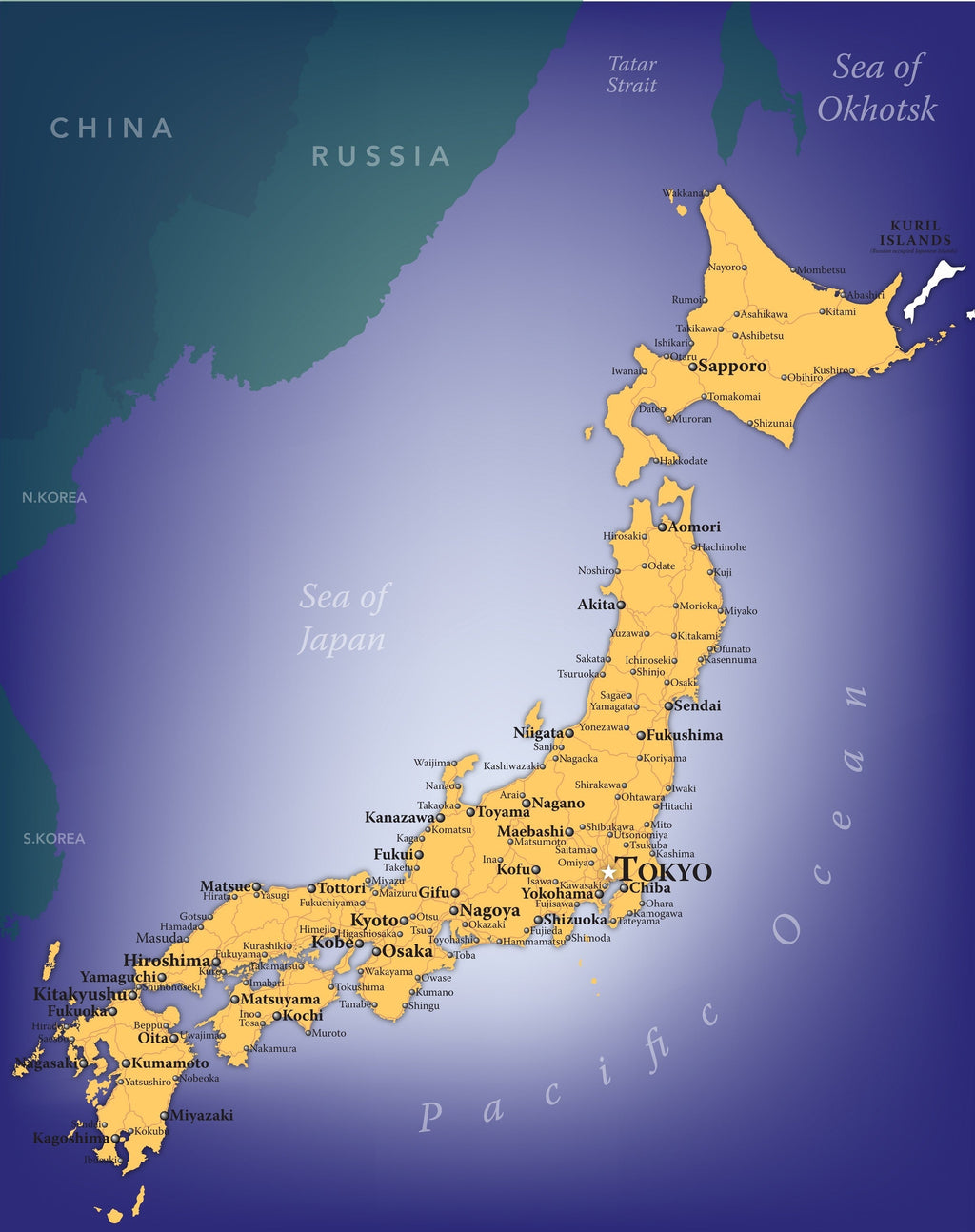Country Maps / Asia / Japan | Map Geek.com