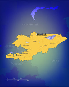 Kyrgyzstan Wall Map