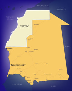 Mauritania Wall Map