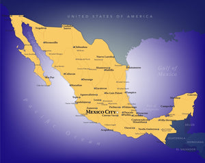 Mexico Wall Map