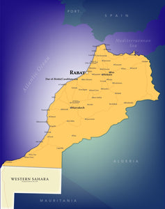 Morocco Wall Map