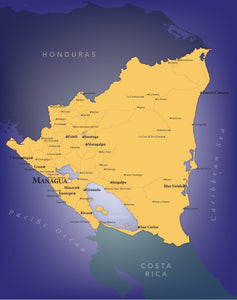 Nicaragua Wall Map