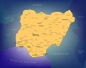 Nigeria Wall Map