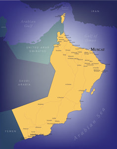 Oman Wall Map