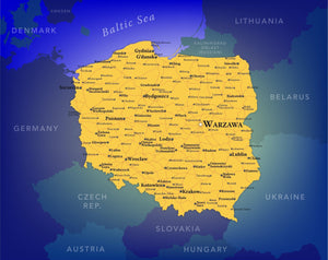 Poland Wall Map