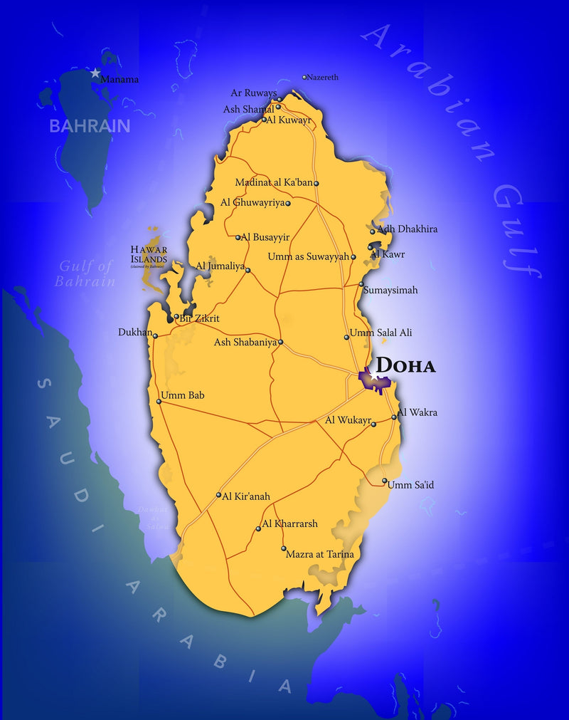 Qatar Wall Map Maps.com