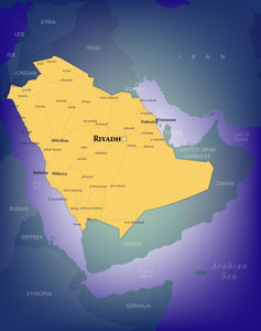 Saudi Arabia Wall Map