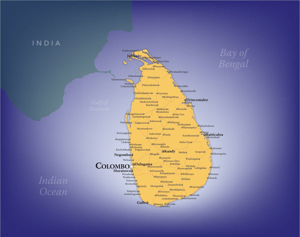 Sri Lanka Wall Map Maps.com