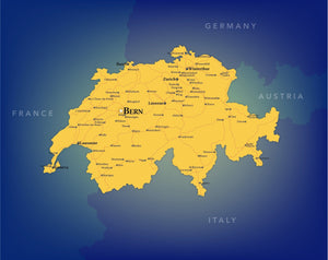 Switzerland Wall Map