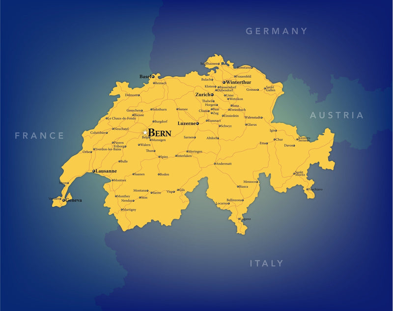 Switzerland Wall Map Maps.com