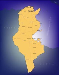 Tunisia Wall Map