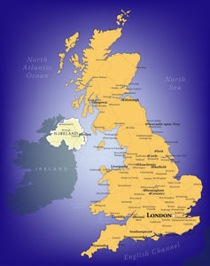 United Kingdom Wall Map