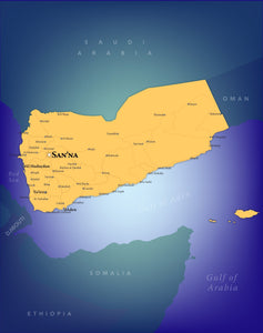 Yemen Wall Map