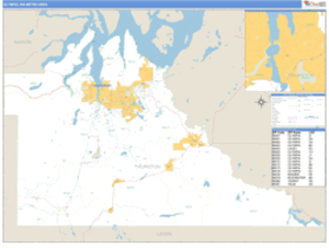 Olympia, Washington Metro Area Wall Map