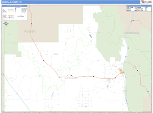 Oneida County, Idaho Zip Code Wall Map