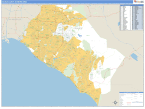 Orange County, California Metro Area Wall Map