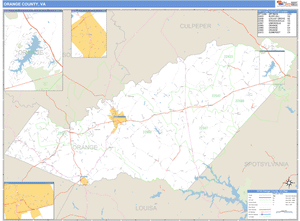 Orange County, Virginia Zip Code Wall Map