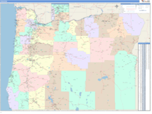 Oregon Business Wall Map