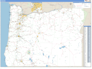 Oregon ZIP Code Wall Map