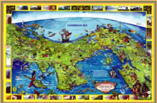 Panama Canal Commemorative Wall Map Maps.com
