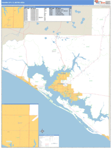 Panama City, Florida Metro Area Wall Map