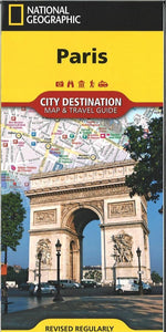 Paris, France Destination Map and Travel Guide by National Geographic Maps