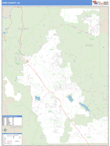 Park County, Colorado Zip Code Wall Map