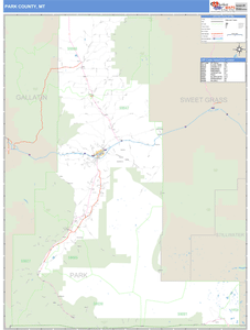 Park County, Montana Zip Code Wall Map