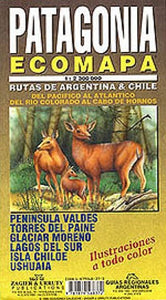 Patagonia Ecomap, Argentina Travel Map