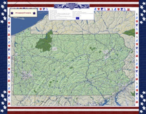 Pennsylvania Americana Wall Map