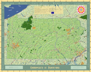 Pennsylvania Exposition Wall Map