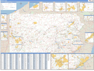 Pennsylvania ZIP Code Wall Map